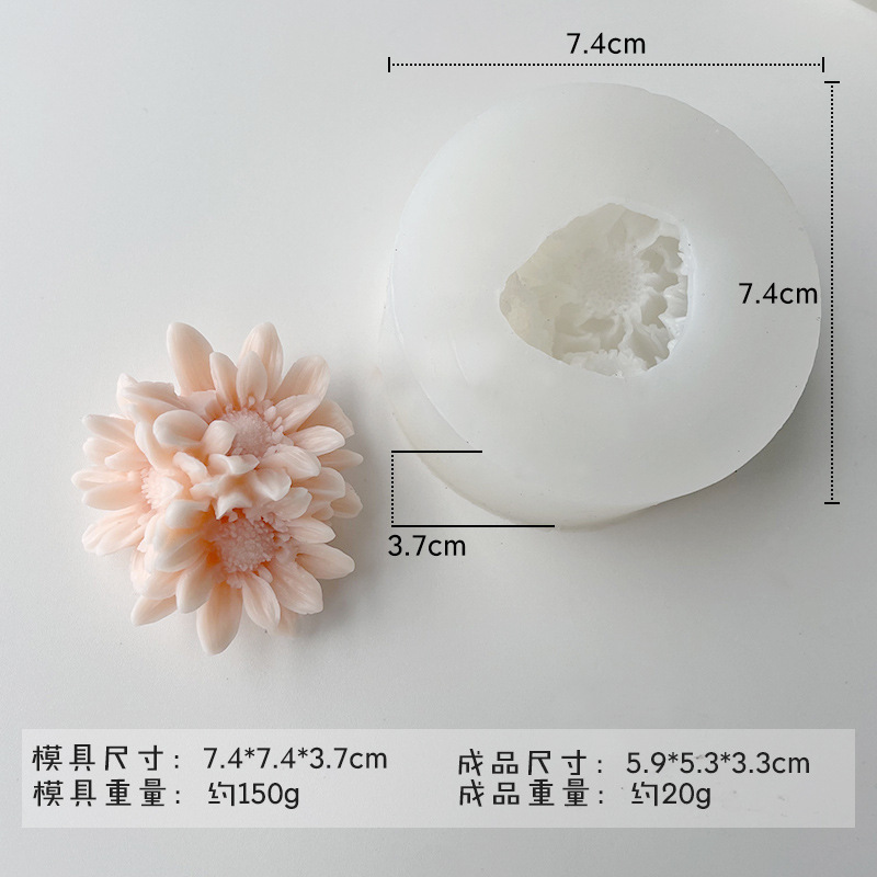 ✅ さまざまな花のシリコンモールド diy チョコレートフォンダンローズフラワー接着剤アロマセラピー石膏キャンドルモールド|undefined