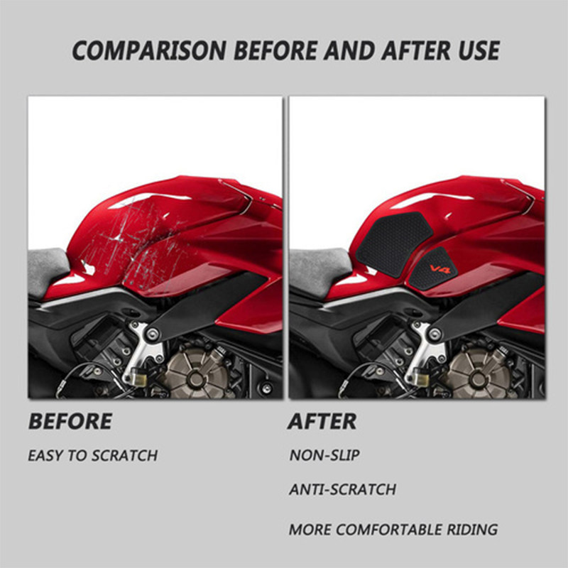 Suitable for Ducati Streetfighter V42018-2022 Motorcycle Fuel Tank Anti-Slip Sticker Anti-Scratch Rubber Sticker