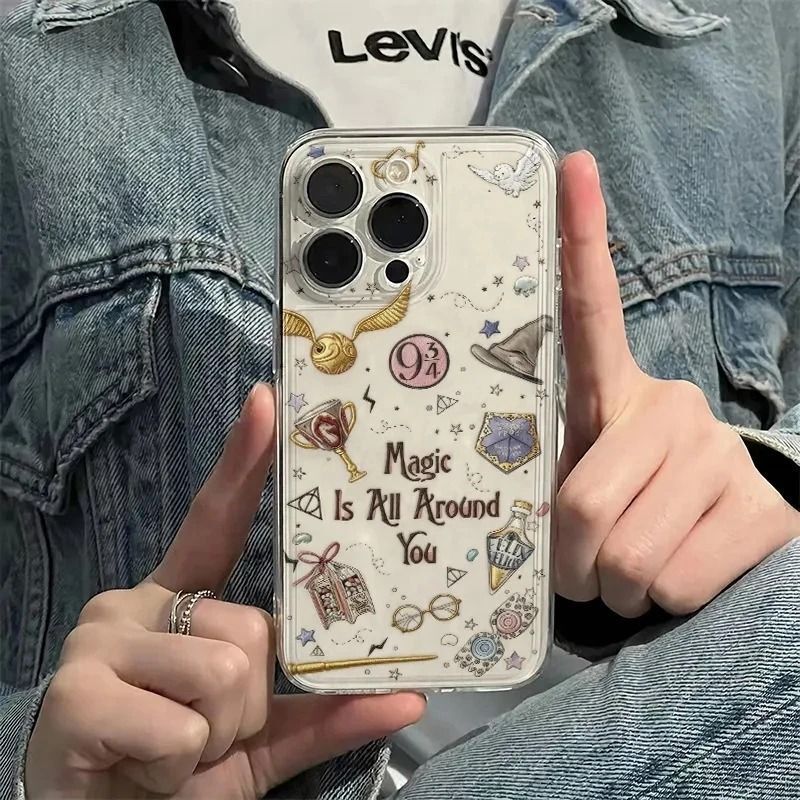 Harry Potter Items Are Suitable for Apple 17Air Mobile Phone Case Iphone16Pro Soft Shell 15 Niche 14 Creative