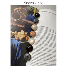 YES艺森 小香风金属猫眼纽扣圆形珠光女衬衫扣子毛衣双面尼针织扣