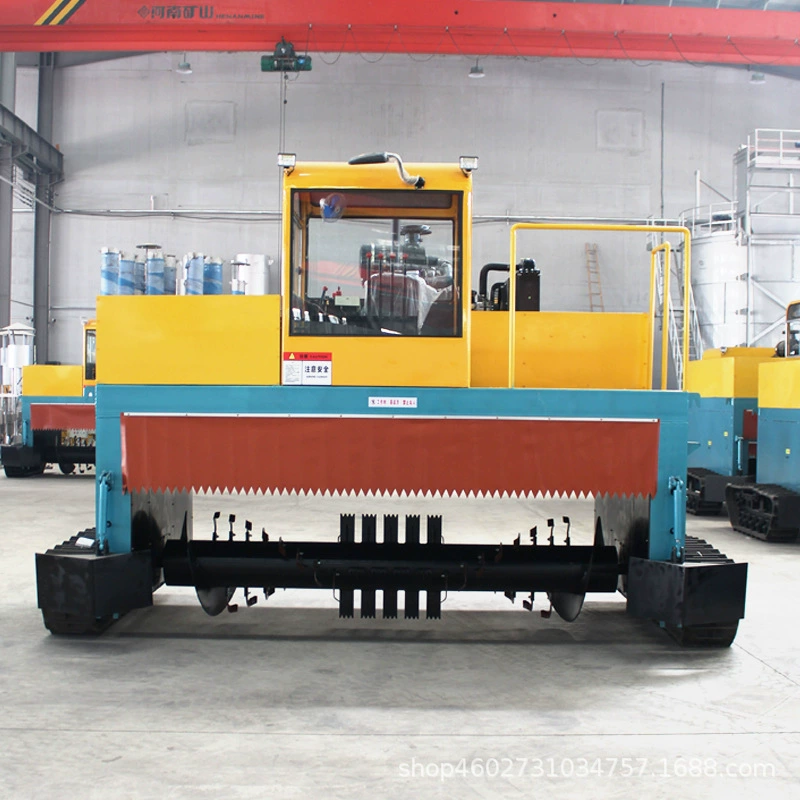 Самоходная гусеничная копировальная машина для фермы, оборудование для переворачивания навоза, оборудование для компостирования органических удобрений, оборудование для ферментации