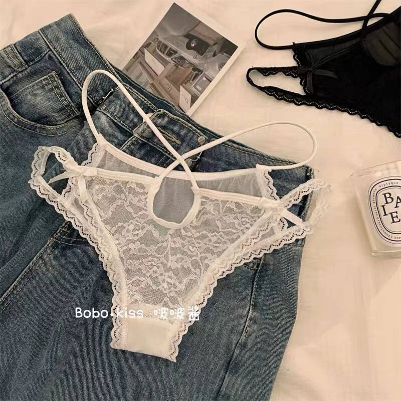New Women's Pure Desire Underwear Summer Thin Sexy Hollow Transparent Lace Low Waist Lace Quick-drying Sweet Girl