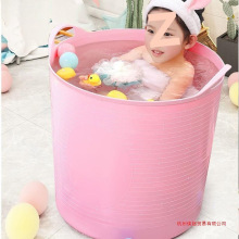 浴桶泡澡桶兒童洗澡可坐小孩游泳桶寶寶大號浴缸家用洗澡盆塑料