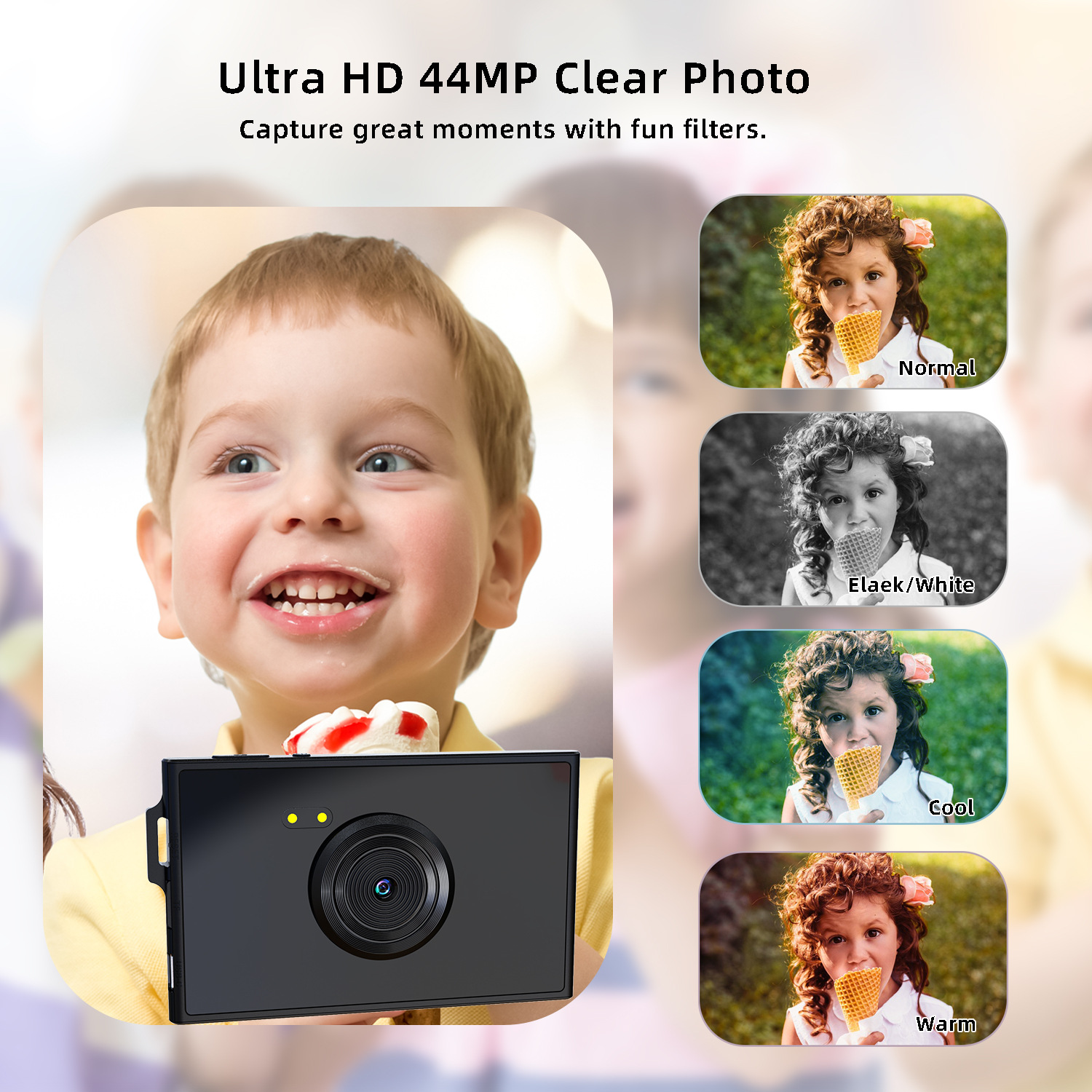 Cross-Border New High-Definition Card Digital Camera Student Ultra-Thin Anti-Shake Smart Zoom Card Digital Camera C03