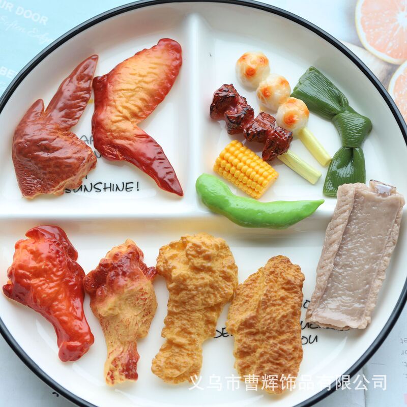 Simulation food play model DIY refrigerator sticker resin accessories creative hair clip handmade material grilled chicken leg barbecue large Simulation food play model DIY refrigerator sticker resin accessories creative hair clip handmade material grilled chicken leg barbecue large