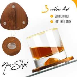 木质水杯垫家用木制带吸水咖啡杯垫实木现代简约饮料奶茶杯垫