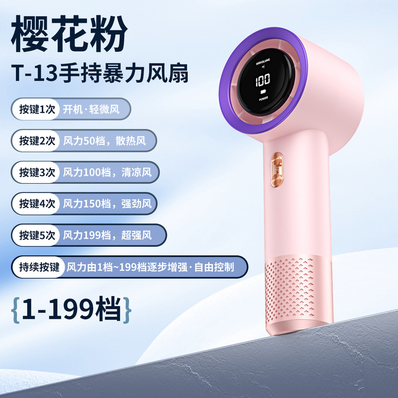 2025 新しいミニ扇風機ハンドヘルドポータブル USB 充電タービン高速小型ファン工場直接供給|undefined