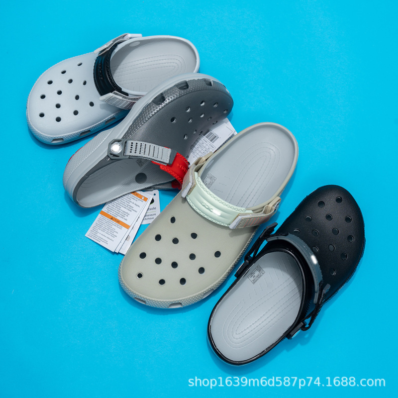 Cross Cheetah Clogs Tan Jianci's Same Style Casual Closed-Toe Slippers, Durable and Comfortable Outdoor Flat Sandals