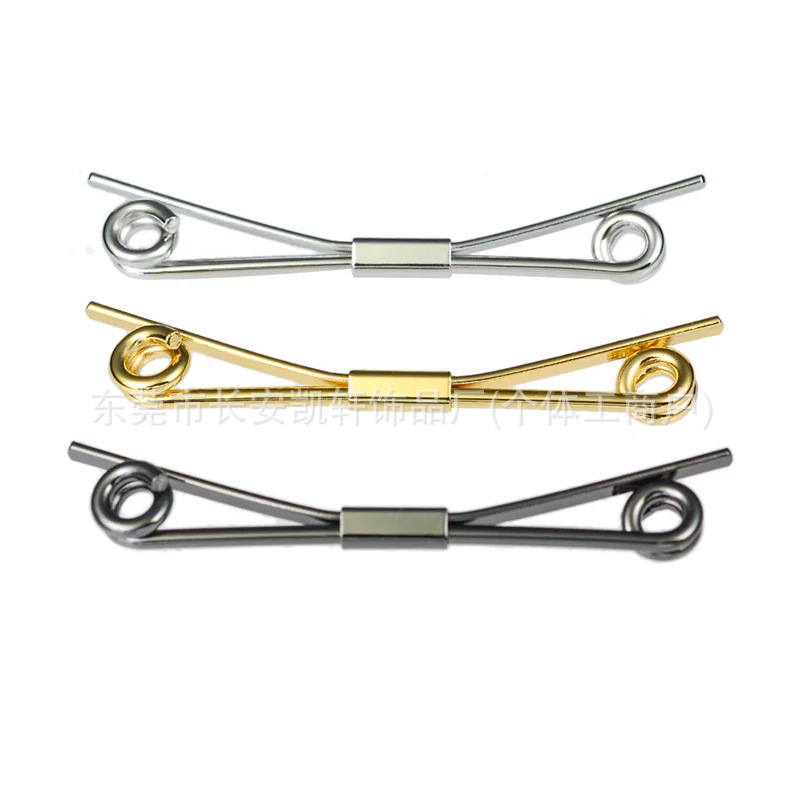 Fashion Retro Lapel Pin Men's French Shirt Collar Button Brooch Clip Tie Accessory