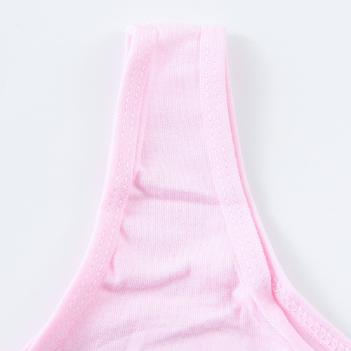 Wholesale new girl solid color cotton vest for girls with breast development period cartoon KT cat underwear single layer tube top