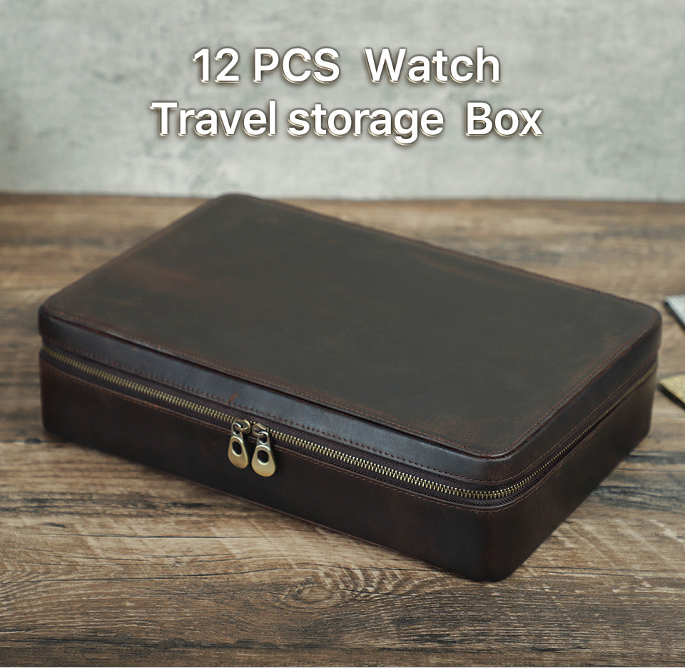 Vintage Leather Watch Box - Image 1