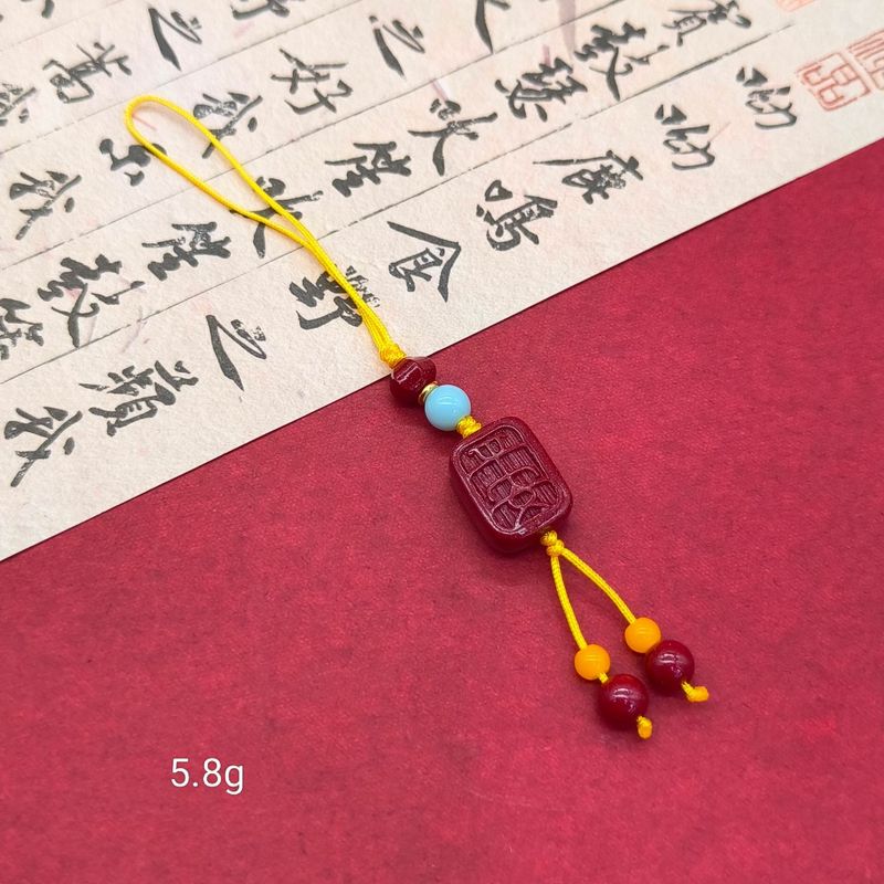 高含量朱砂紫金砂平安扣福袋招财猫莲花佛公手机链钥匙扣批发|undefined