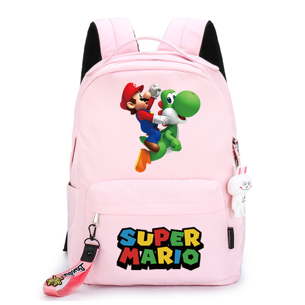 MOCHILA - PEQUENO PIRATA - 13 / Popular game peripherals elementary and middle school students' schoolbags rabbit pendant large capacity backpack travel bag (single piece)