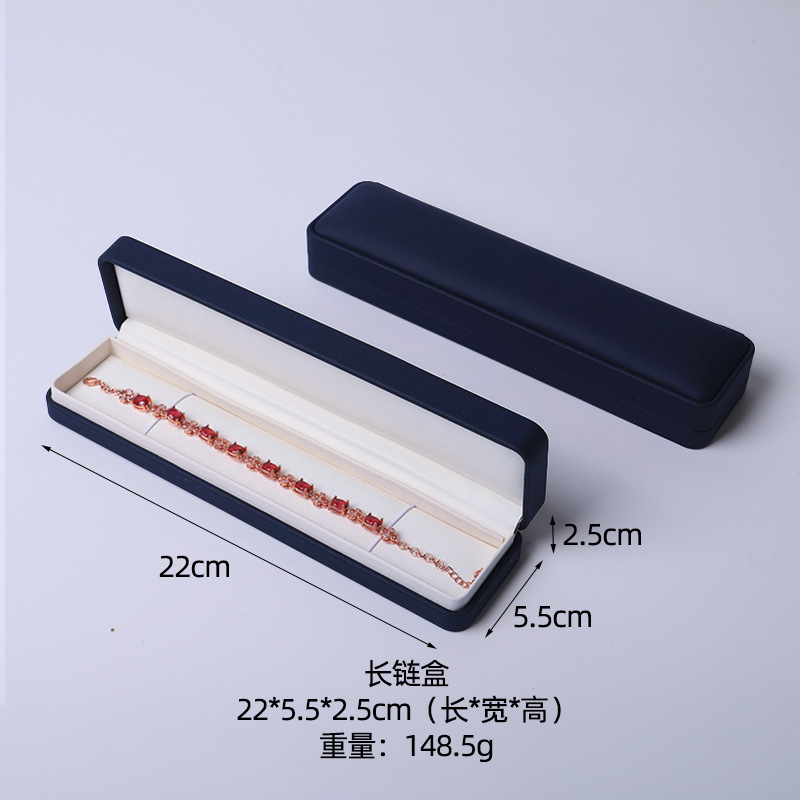 Caja de joyería rosa de alta calidad de cuero pu caja de embalaje de marca de joyería logotipo colgante pulsera collar caja de anillo