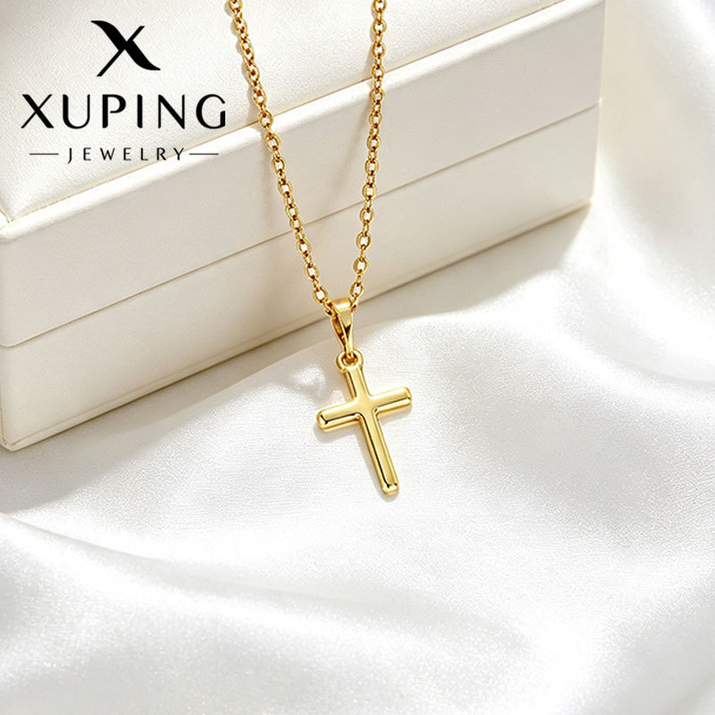 Dije con Cadena Unisex de Cobre con Diseño Geométrico para Hombres y Mujeres