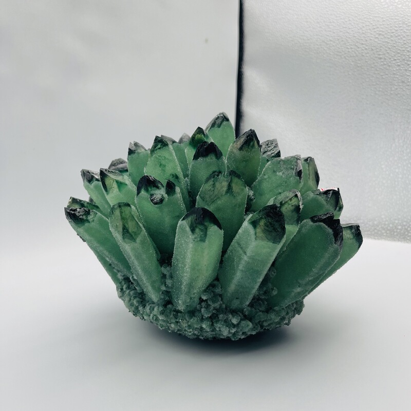 绿幽灵水晶簇天然水晶原石摆件家居办公桌面装饰摆件 热销 图 4