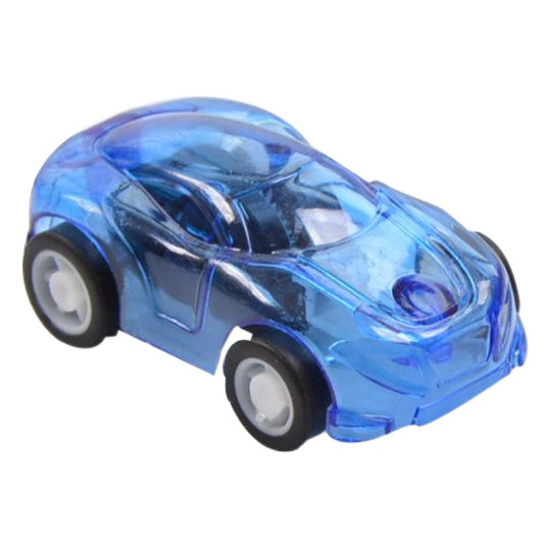 Modelo de coche de juguete transparente con retroceso para niños, venta al por mayor de pequeños regalos para microempresas y comercio transfronterizo.