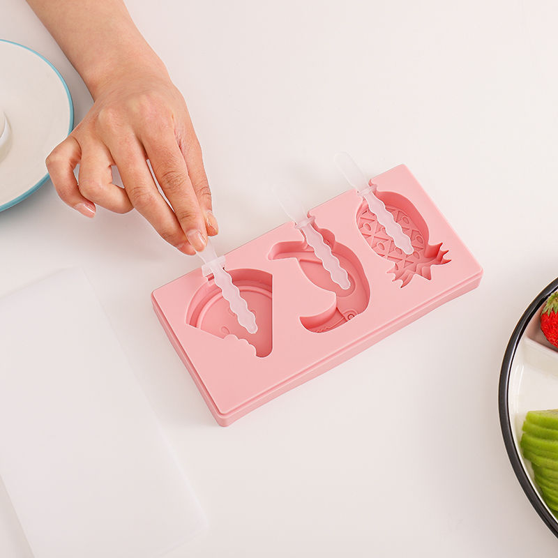 Casas caseras con cubierta helado molde de helado molde de helado cartón de dibujos animados silicona DIY molde de helado al por mayor