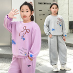 胖童秋装2025新款女童长袖套装加肥加大中大童卫衣两件套时尚运动