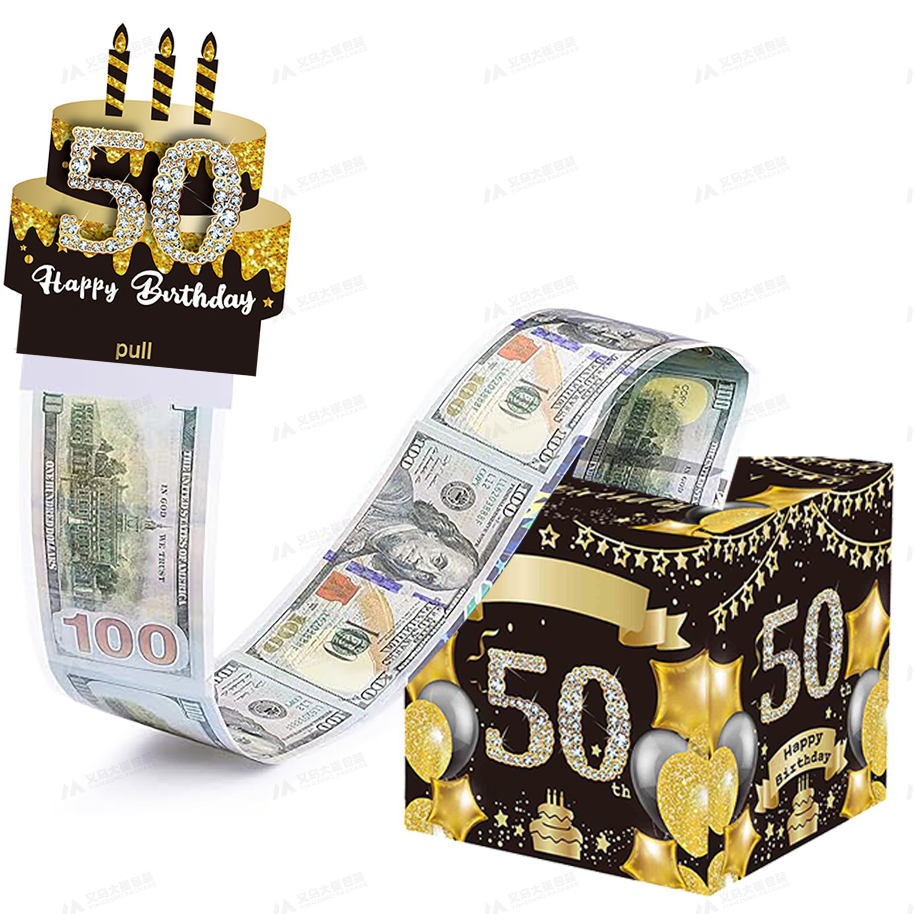 재고 있음. 블랙 골드 50세 생일 선물 세트