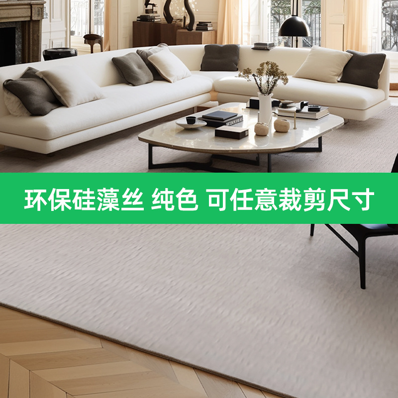 Gran área de alfombra de Guangdong sala de estar cubierta de seda de diatomitas protección ambiental alfombra de cama del dormitorio ultra suave sensación de pies sólidos personalizados
