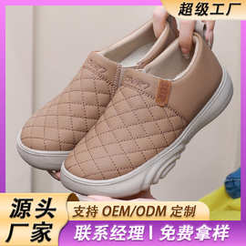 老北京布鞋女乐福鞋防滑厚底妈妈鞋一脚蹬软底面包鞋定制源头厂家