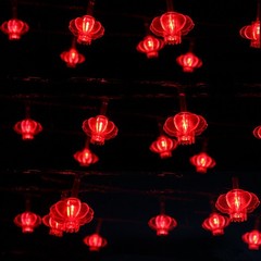 led彩燈閃燈串燈過年家用裝飾燈小紅燈籠星星燈春節新年布置掛燈