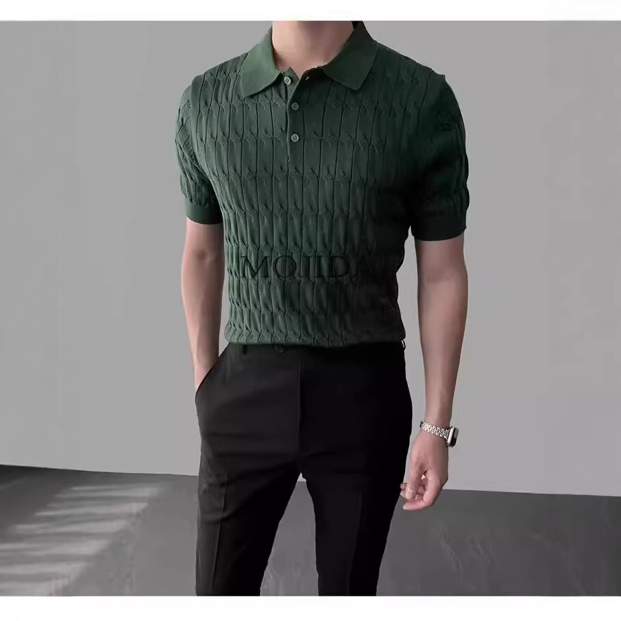 Men's Short Sleeve Polo Shirt - Breathable Slim Fit Casual T-Shirt For Summer, Lightweight & Comfortable, Modern Minimalist Style_voghion.com