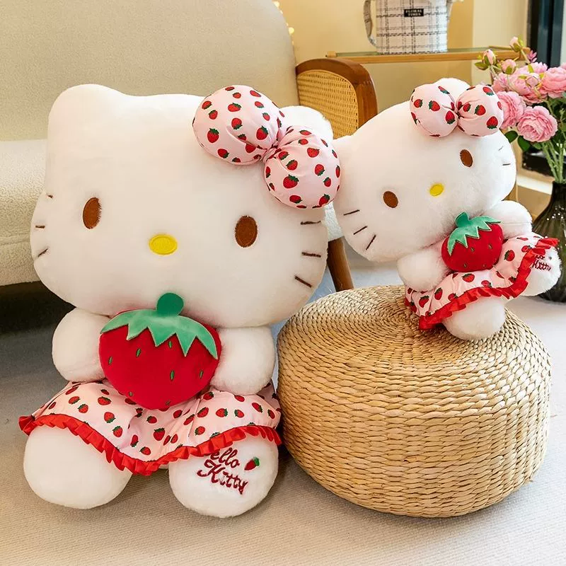 (Граничная торговля), Hello Kitty, мультяшная клубника, милая плюшевая игрушка, кукла-тряпка, подарок на день рождения