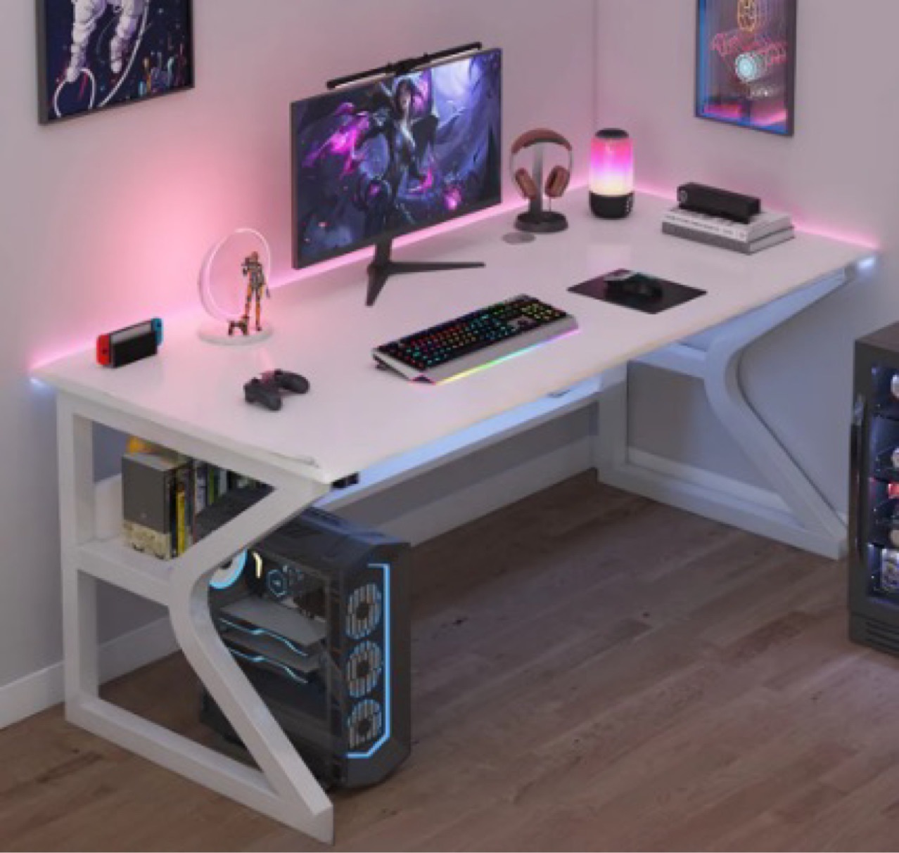 Desk Writing Reinforced Technology Rental House Thickened Table with Holes Gaming Table Threading Table Wind Computer Table Desktop