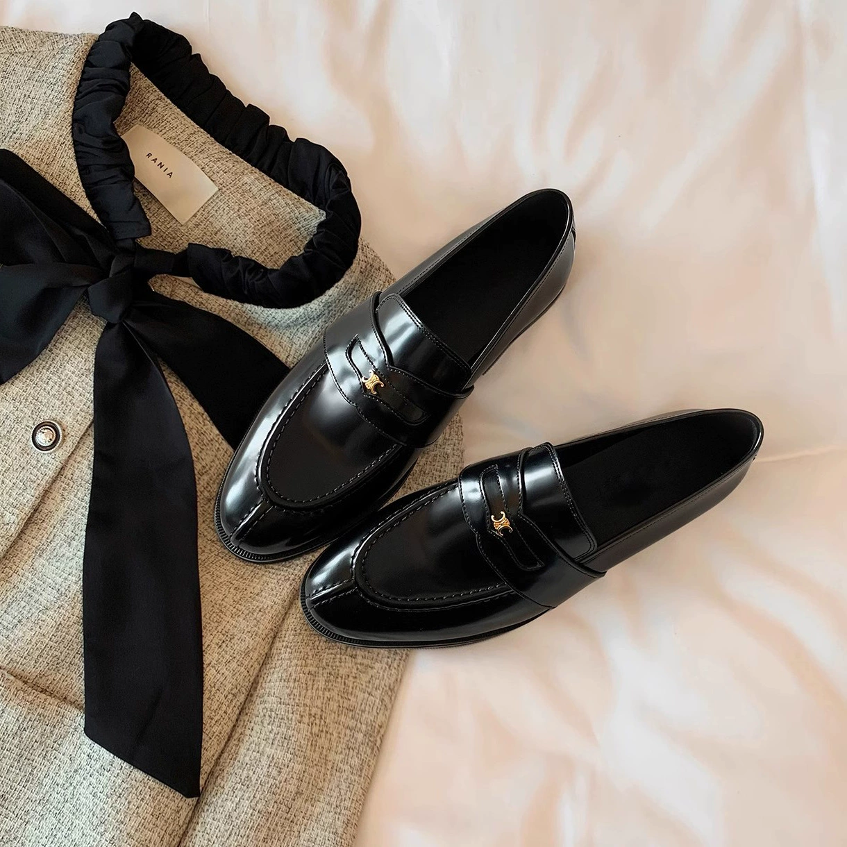 Первый слой воловьей кожи ~ высококачественные туфли Мэри Джейн на плоской подошве из натуральной кожи с маленькой золотой пряжкой для женщин, лоферы без шнуровки, маленькие кожаные туфли