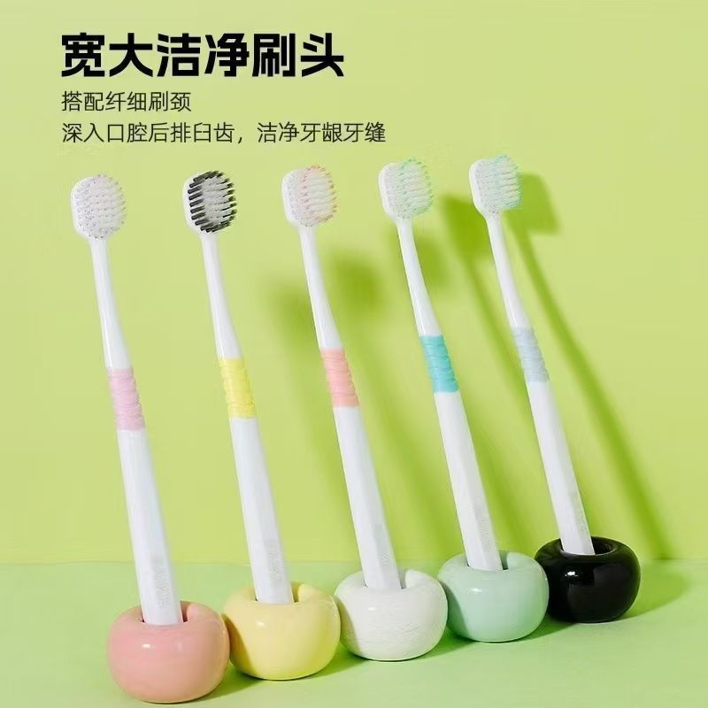 Cepillo de dientes de pelo suave genuino, cepillo de dientes para parejas familiares para adultos, cepillo de dientes de alta calidad, cepillo de dientes de pelo suave limpio, cepillo de dientes de goma protectora