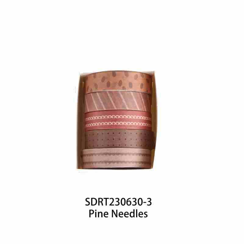 Retro sistema de madera y cinta de papel en caja de alto valor de otoño pensamiento en la decoración de diarios pegatinas