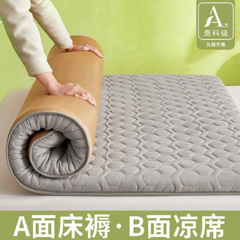 Rattan Mat Double-sided Mattress Cover Cushion Student Dormitory Single Double Rental Special Mat Sleeping Mat Winter and Summer Dual-use