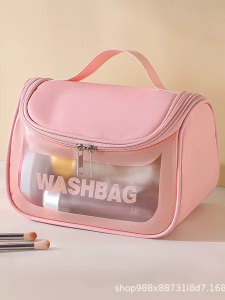 TikTok hit product: PVC simple transparent makeup bag, waterproof portable cosmetic and daily necessities travel storage bag