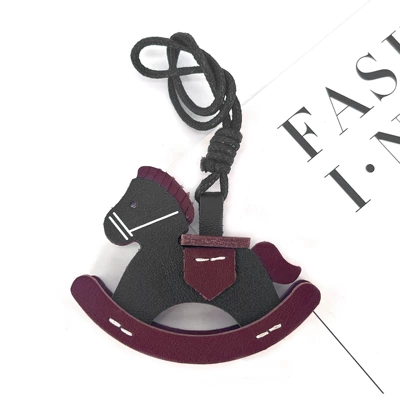 Car Rearview Mirror Ornament, Rocking — Car hanging - black-with-dark-red