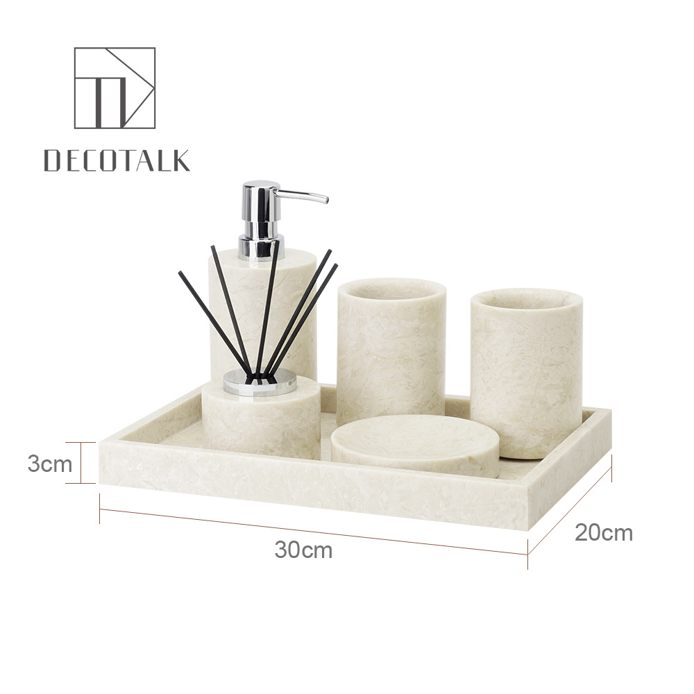 Juego de 6 piezas a en bandeja grande