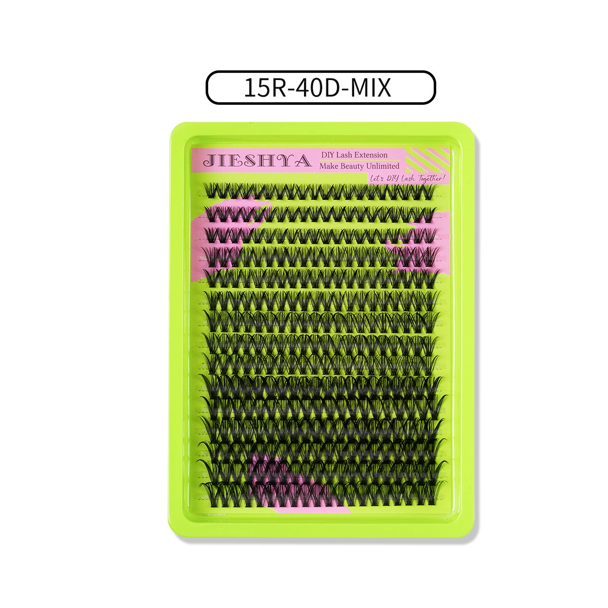 False Eyelash DIY Book, 640 pcs Clusters, 10D–40D Volume, Gift Box Kit