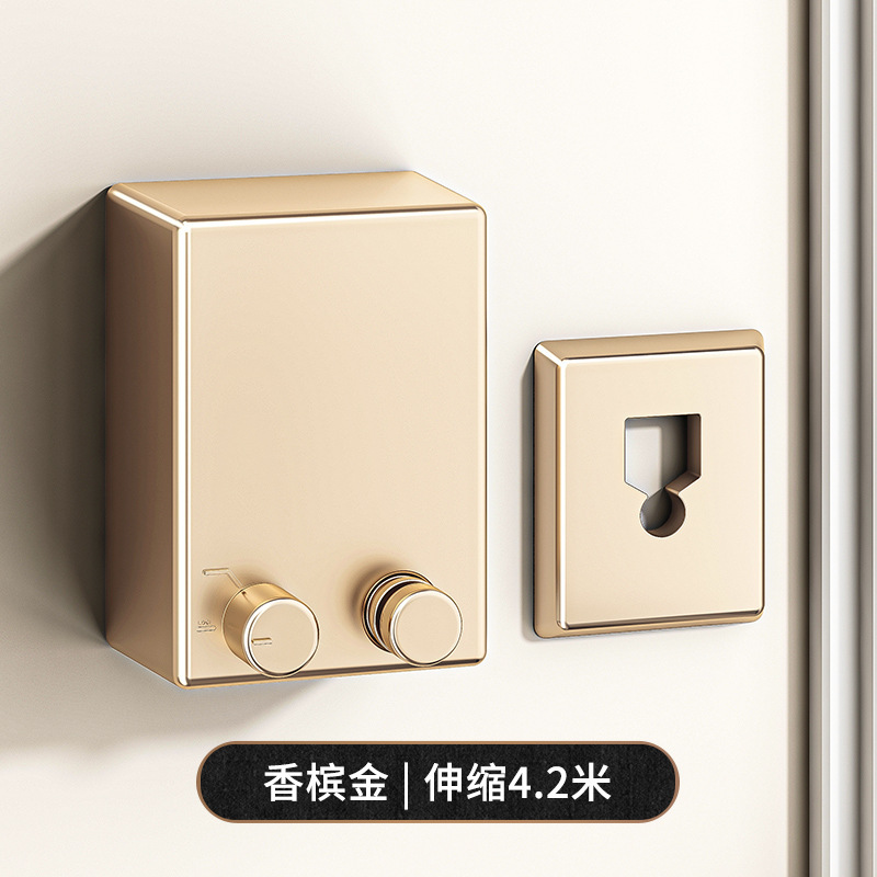 隐形晾衣绳晾衣服神器绳子室内免打孔卫生间收缩伸缩阳台钢丝绳架|undefined
