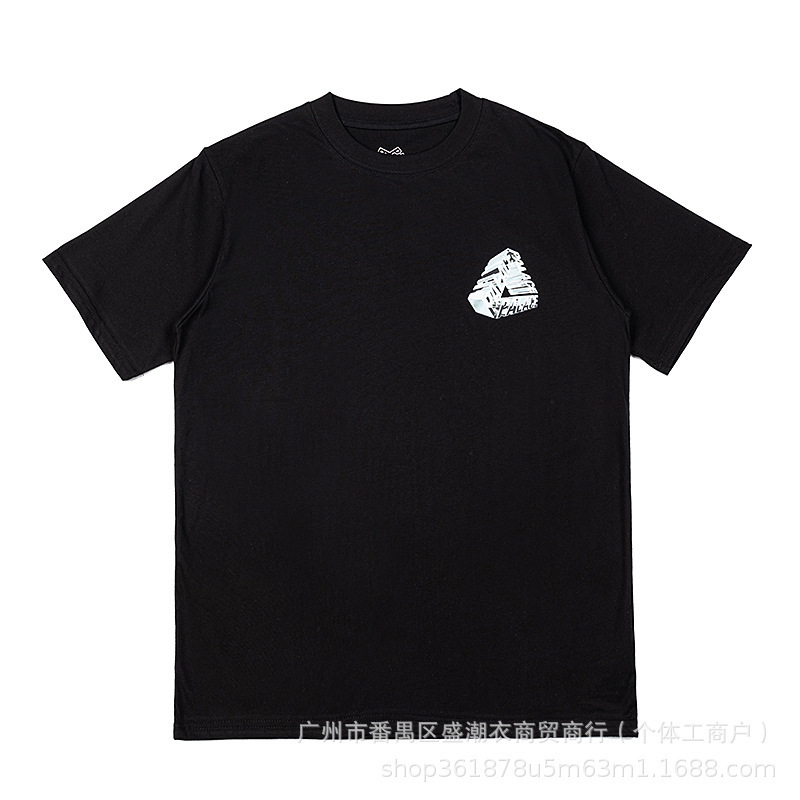 欧米の潮牌palace三角形双紗プリント高品質男女カジュアル半袖tシャツ|undefined