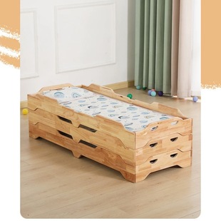Early Childhood Education Nap Bed Children's Solid Wood Lunch Break Trusteeship Wooden Bed Oak Stacked Bed Pine Bed Kindergarten Overlapped Bed