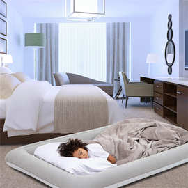 利成厂家现货充气幼儿旅行床吹气植绒床垫便携式露营卧室床垫
