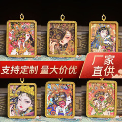手绘描金唐卡嘎乌盒扎基拉姆前世今生吊坠民族风挂饰挂坠厂家批发