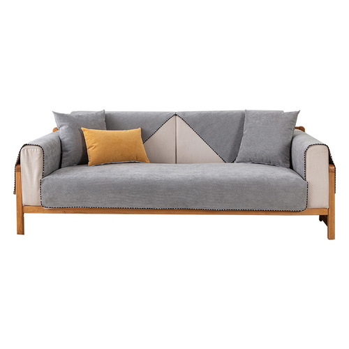 Simple and Elegant Nordic Waterproof Anti-Slip Cat Scratch Sofa Cushion All-Season Sherry Fabric Semi-Finished Product