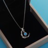 Chain stainless steel, pendant, necklace, does not fade, moonstone, Korean style, simple and elegant design, Birthday gift