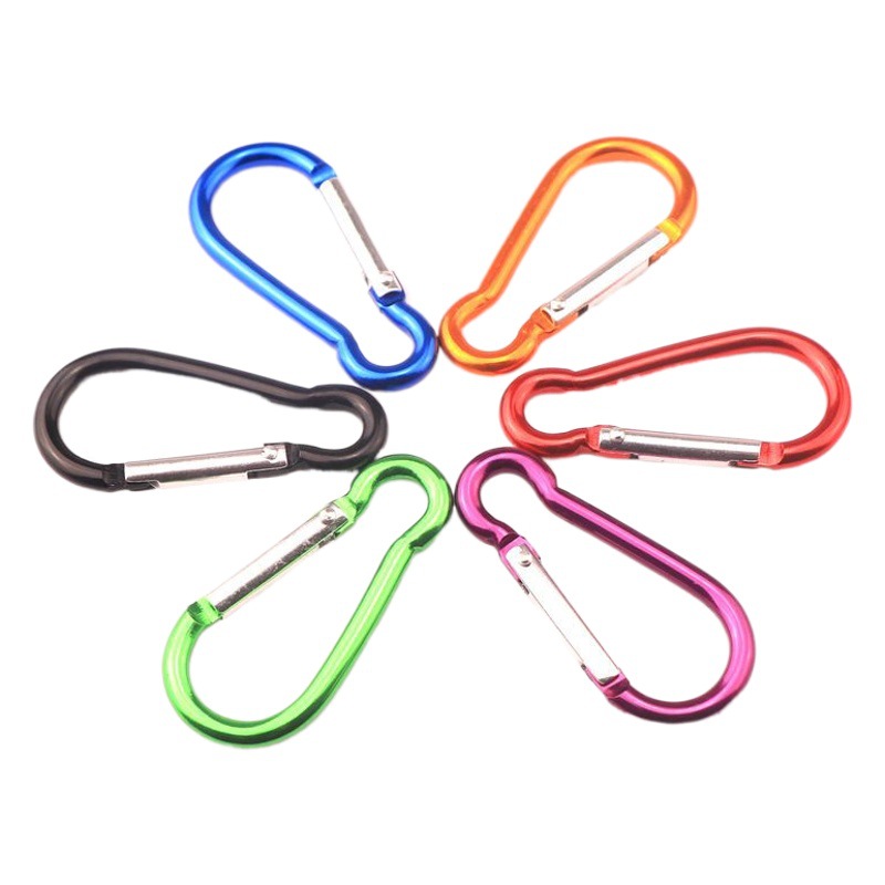 The Manufacturer Supplies High-Quality No. 5 Gourd-Shaped Aluminum Alloy Carabiners, Outdoor Hanging Clips, Small Bag Clips, Water Bottle Clips, and Accessories