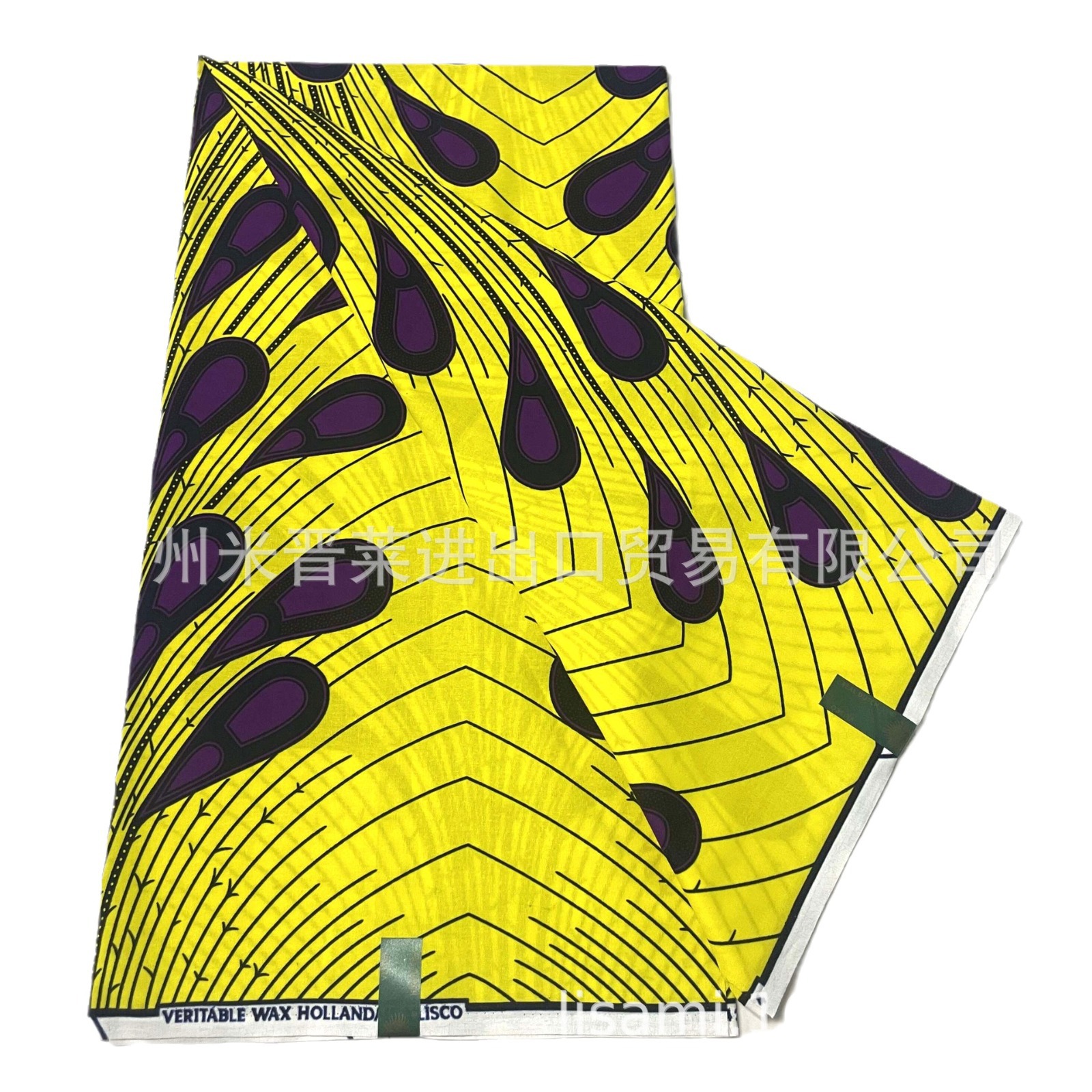 Foreign trade printed cloth yellow -purple color classic classic…