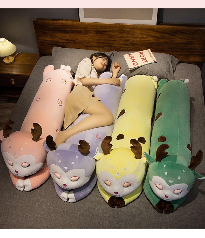 Miente ciervos muñeca de peluche de juguete almohada chica dormir cama muñeca Linda super suave grande lindo