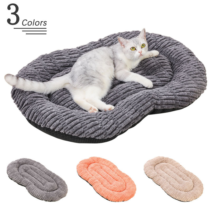 Biscuit perrera de pana de invierno gato estera de dormir antideslizante estera de perro caliente cama transfronteriza perro alfombra multicolor