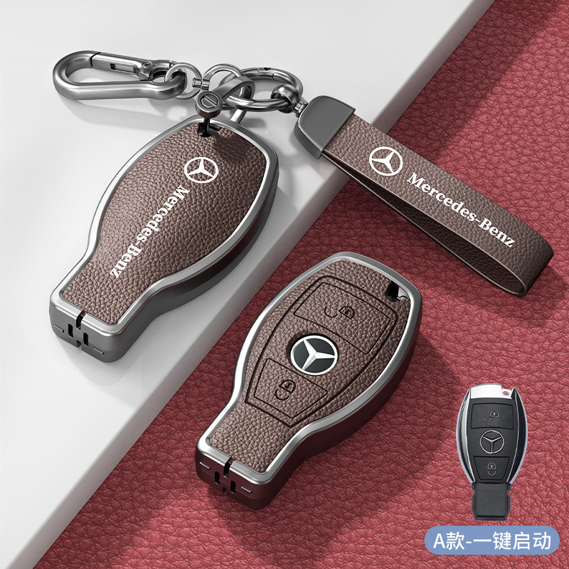 모델 A 스마트 2버튼 모카 브라운 아연 합금 싱글 쉘 + 하드웨어 팔찌